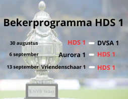 Bekerprogramma bekend: HDS treft DVSA in openingswedstrijd