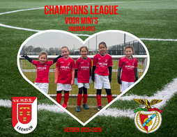 Meiden mini's stralen in Champions League