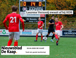 Laurens Vernooij zwaait af bij HDS