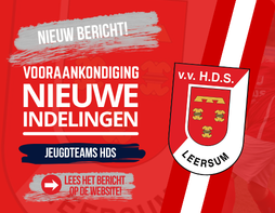 Vooraankondiging indelingen jeugdteams!