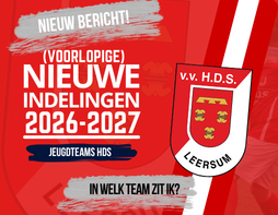 (Voorlopige) Nieuwe teamindelingen bekend!