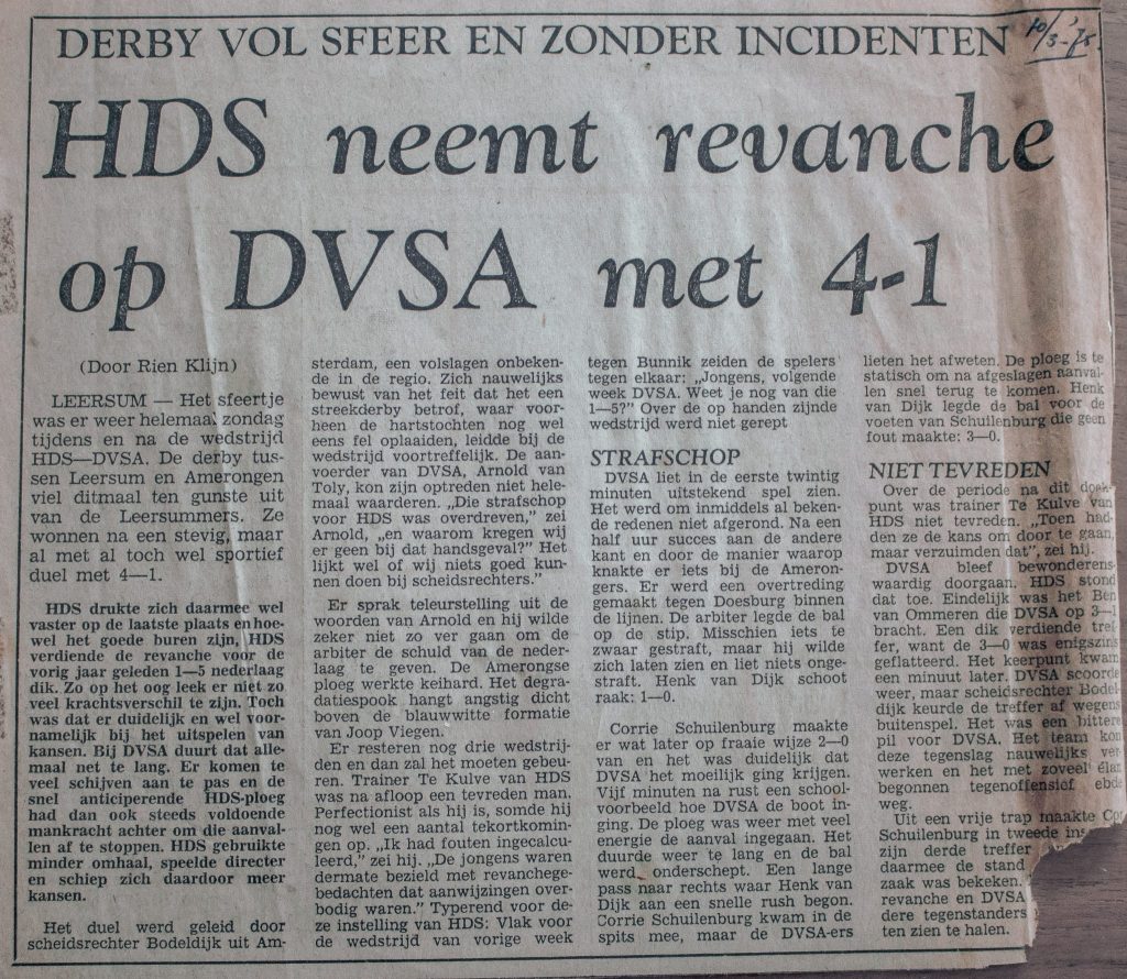 De streekderby tussen HDS en DVSA is na 47 jaar weer terug! | V.V. H.D ...